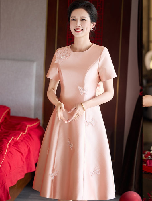 Elegant Chinese Wedding Tea Ceremony Dress for Mother A-Line