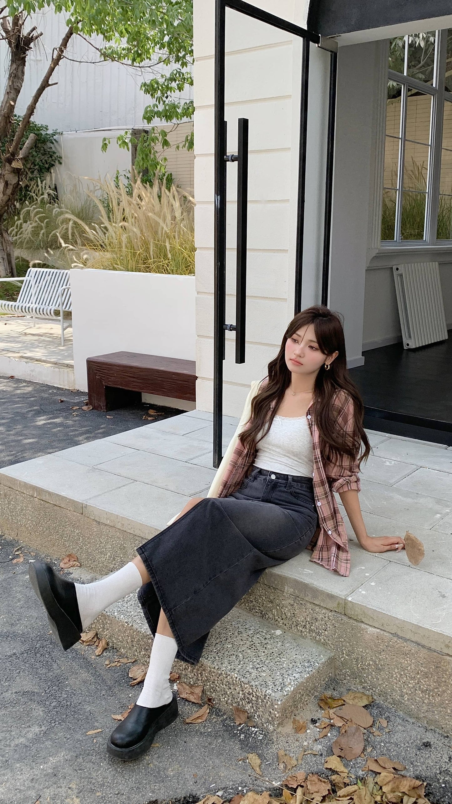 High Waist Denim Skirt