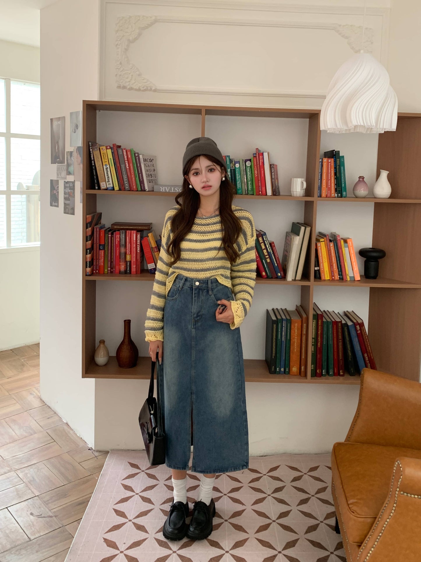 High Waist Denim Skirt