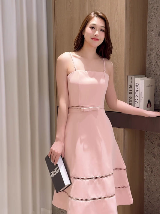 Salmon Pink Spaghetti Dress