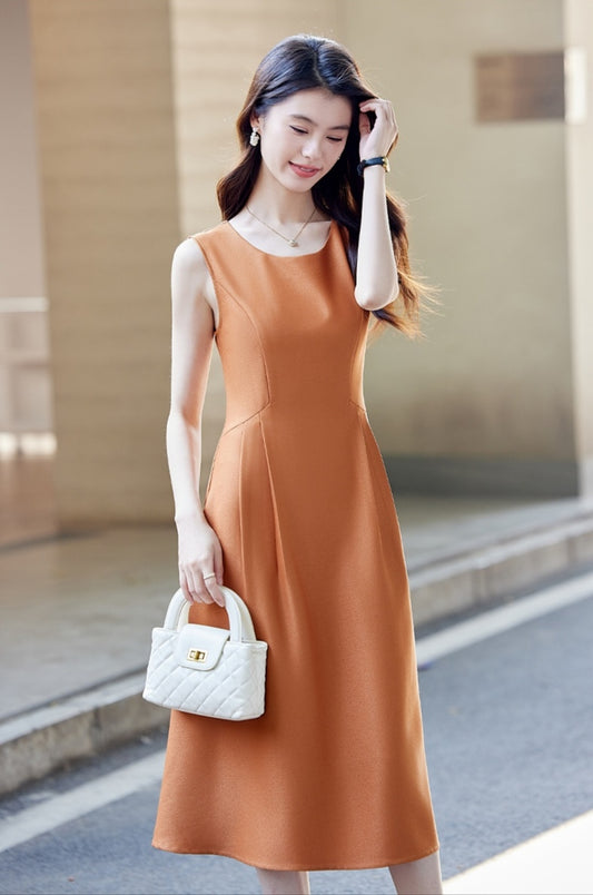 Sleeveless Tailored Office Wear Dress