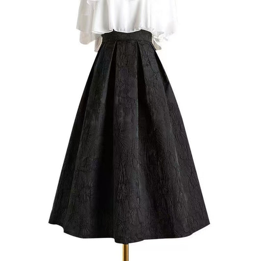 Vintage-Inspired A-Line Midi Skirt